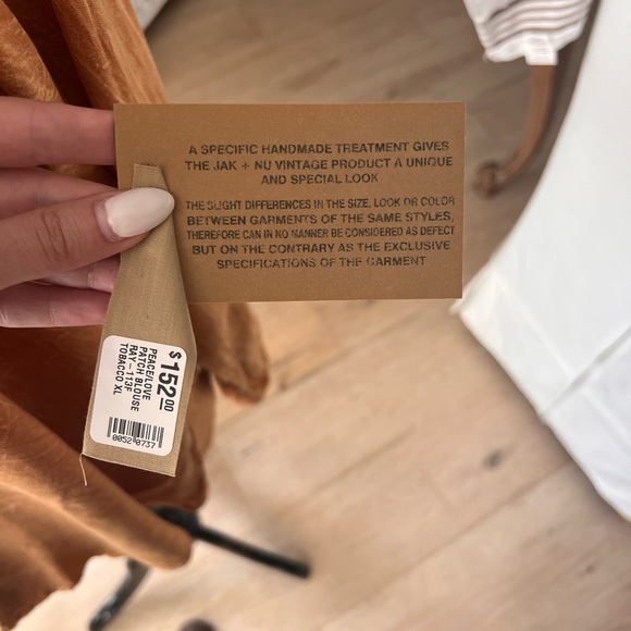 Peace and Love orange button down - Picture 5 of 5